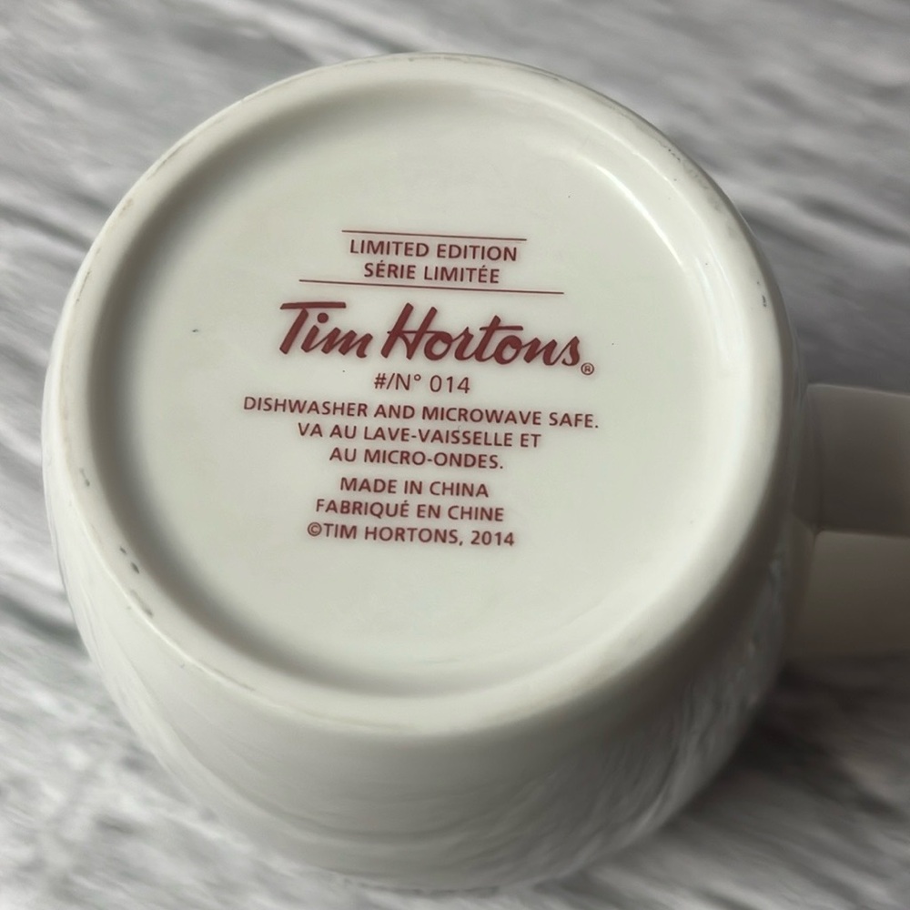 TIM HORTONS 2014 Limited Edition # 014 Mug 'Since 1964' Red Interior 16oz - Picture 4 of 5